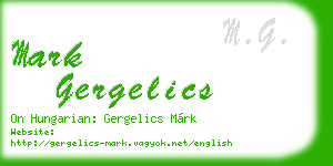 mark gergelics business card